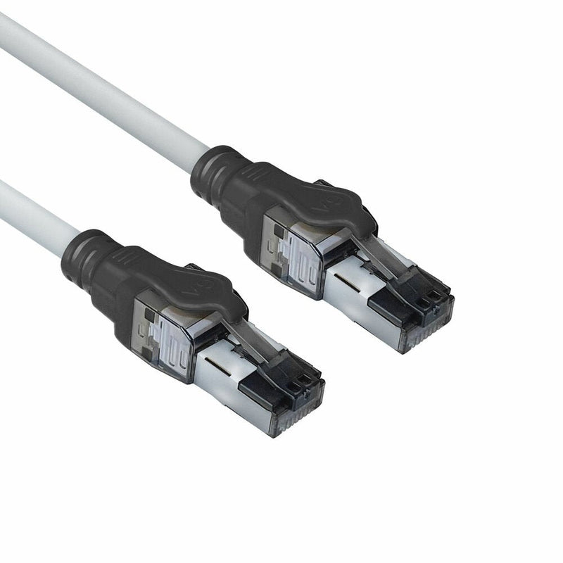 ACT Grey 2 Meters S FTP CAT.6A Idc 4PPOE PoE + 100W Lszh Patch Cable Snagless With RJ45 Connectors, Powerpatch