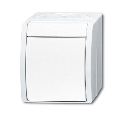 Busch Jaeger Bj 2601 6W-54 Switch Tilting Ocean IP44 Conmutador Ap White Alpino — image 1