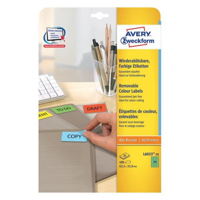 Avery Zweckform Labels 63,5 X 33,9MM, Green — image 1