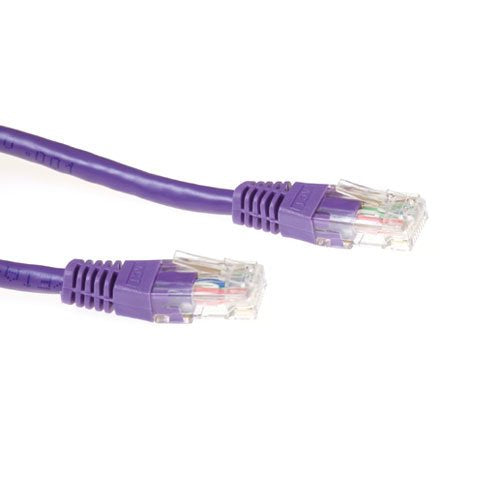 Purple 10 Meter U UTP CAT.6A Patch Cable With RJ45 Connectors