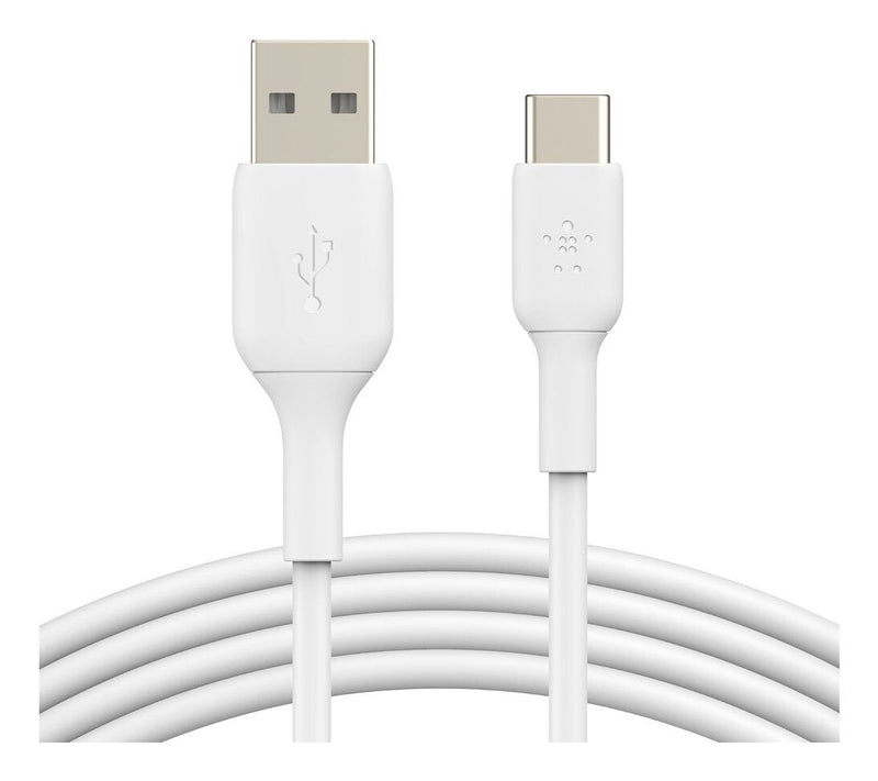 Belkin Cable USB-C/USB-A Pvc Cable 1M, 2PACK White CAB001BT1MWH2PK