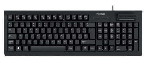 Nilox Keyboard Spanish USB With Reader Dnie Smart Card NXKIRE0001