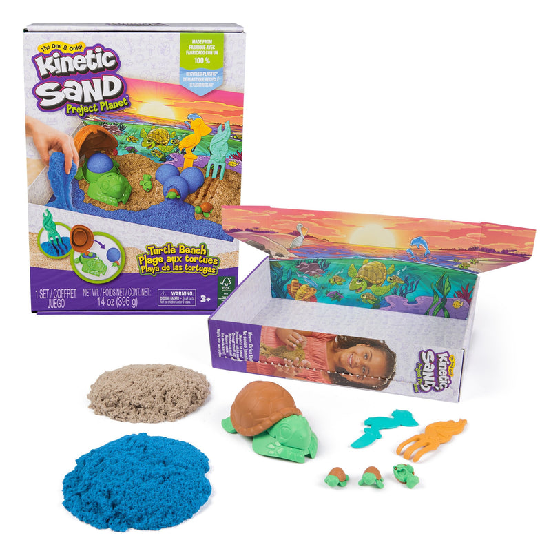 Spin Master Kinetic Sand Project Planet - Set Of Set Of Tortugas, Arena Set 680 Gramos Arena 6069781