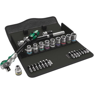Wera 8100 Sc 6 Set Of Carraca Zyklop, Kit Tools Black/Green Speed Cuadradillo 1/2, Métrico — image 1
