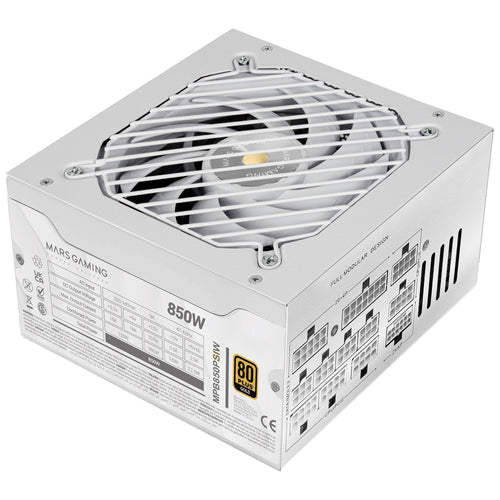 Mars Gaming Power Supply 850W Modular ATX 3.1 80 + Gold 140MM Silent White — image 1