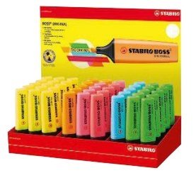 Stabilo Expositor 45 Marcadores Fluorescentes Boss Genuine 6 Colours Surtidos