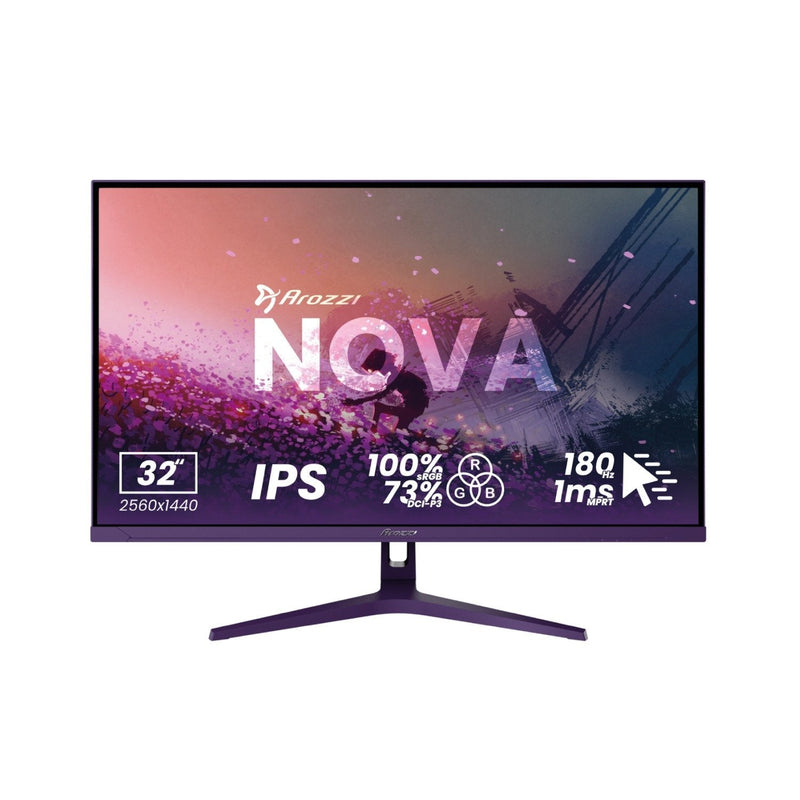 Arozzi Monitor Nova 32 31.5 2560 X 1440 Pixels Quad HD LED Púrpura