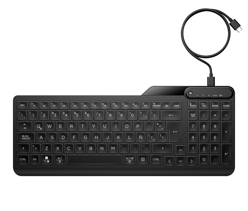 HP Keyboard Spanish 405 Multidispositivo Black — image 1