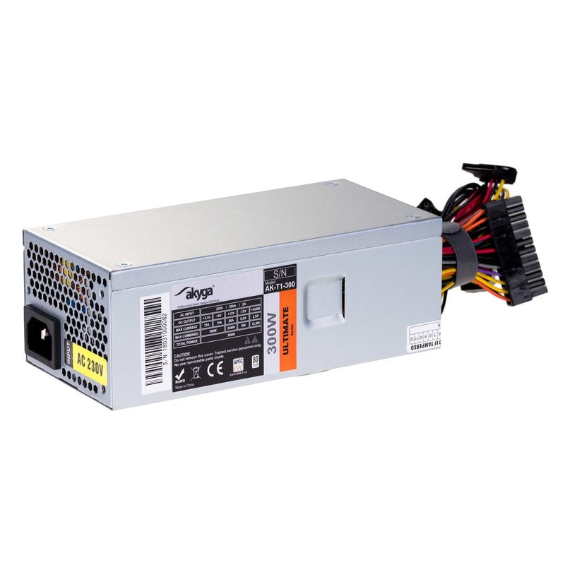 Akyga AK-T1-300 Unit Power Supply 300W 24-PIN ATX TFX Aluminium