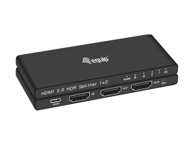 Equip HDMI Splitter 2.0 2 Port Ultra Slim 4K/60HZ Black — image 1