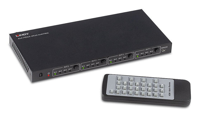 Lindy Conmutador Matriz HDMI 4K UHD 10.2G 4X4
