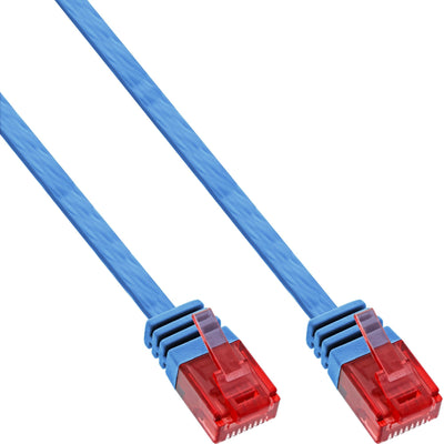 Inline Flat Ultraslim Network Cable U/UTP CAT.6 Gigabit Ready Blue 1.5M — image 1