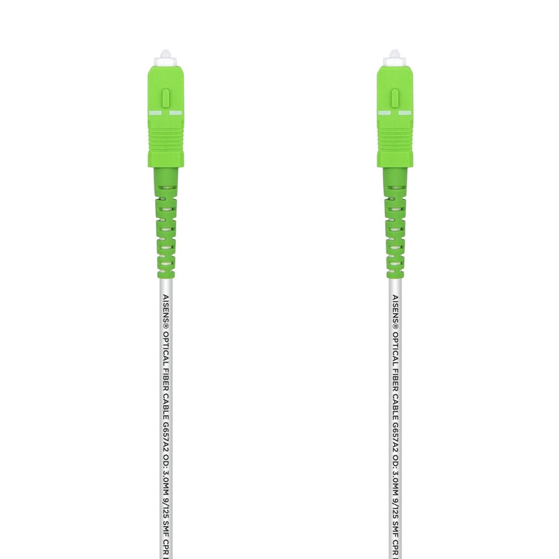 Aisens Cable Fibre Optic G657A2 3.0 9/125 Smf Simplex Cpr Dca Lszh - Sc/Apc-sc/Apc - 2M - White