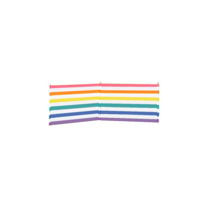 Marbueno Windbreak 3 Poles Steel Polyester Color Stripes 240X80 Cm Beach, Pool, Garden, Camping 10495