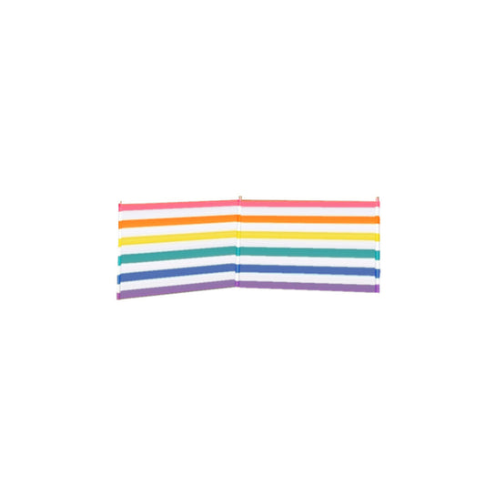 Marbueno Windbreak 3 Poles Steel Polyester Color Stripes 240X80 Cm Beach, Pool, Garden, Camping 10495