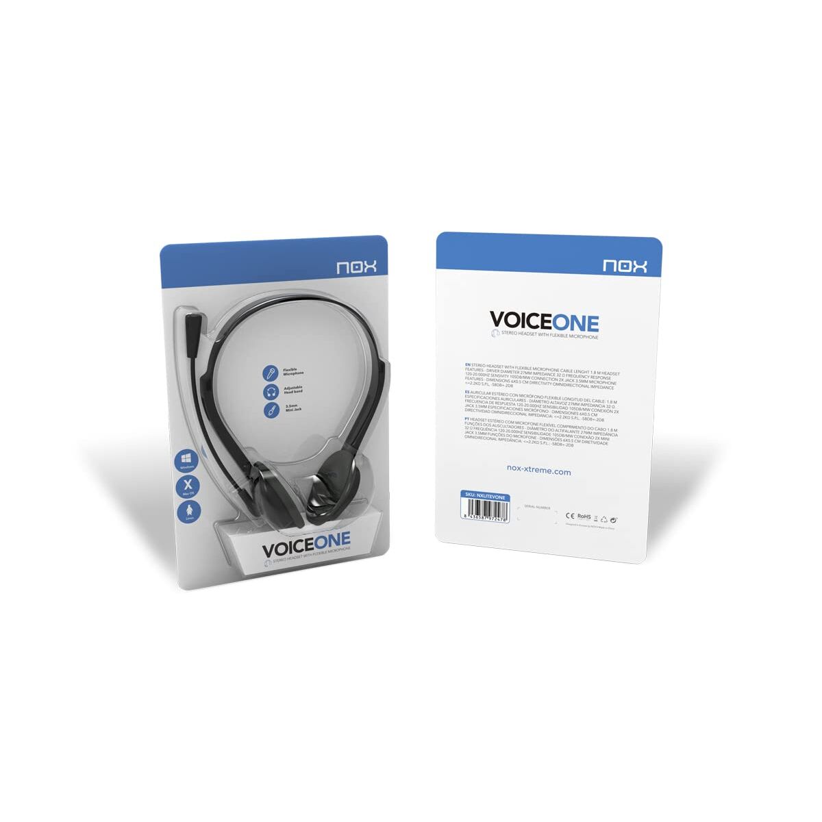 Nox Sport Headphones With Microphone Nox Voice One