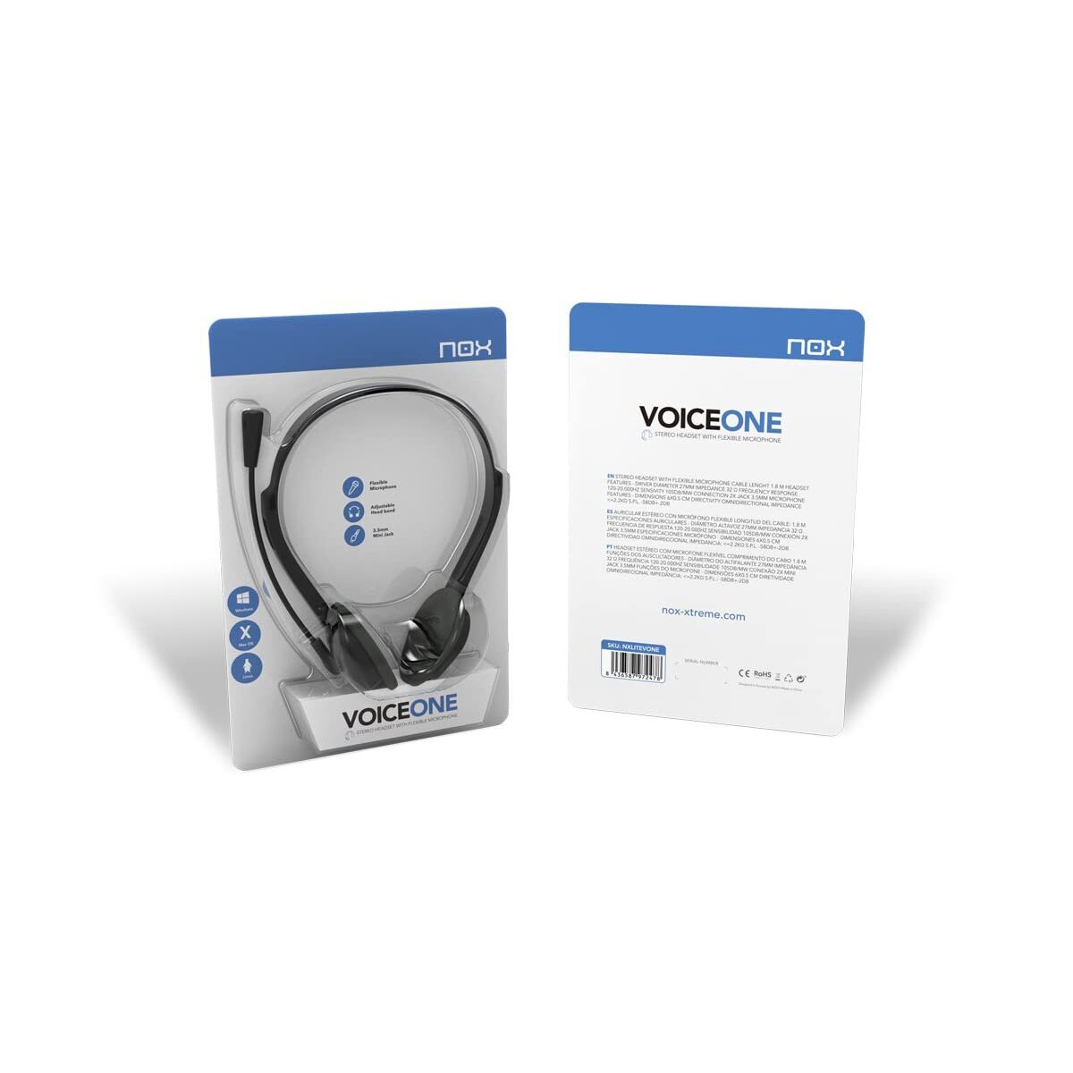 Nox Sport Headphones With Microphone Nox Voice One