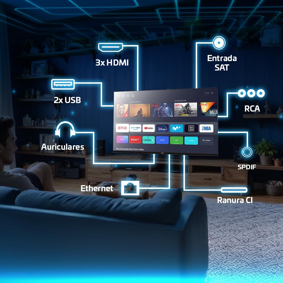 Engel Smart Tv Engel Le4086Sm     40 40" Full Hd Led Pvr Dvb-T2