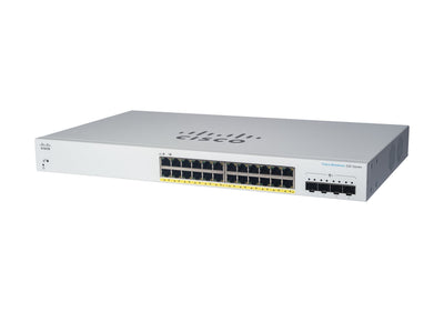 Cisco Business 220 Series CBS220-24P-4G Conmutador Smart 24 X 10/100/1000 (PoE + ) + 4 X Gigabit Sfp (enlace A — image 1