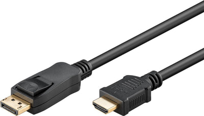 Goobay 64837 Adapter Cable Vídeo 3M DisplayPort HDMI Type a Standard Black — image 1