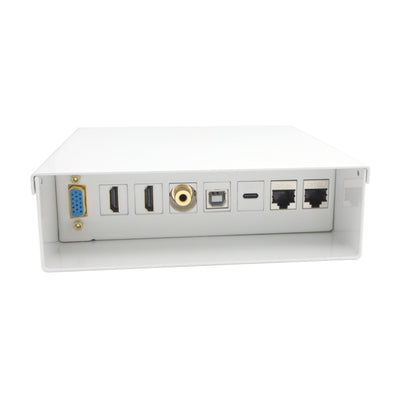 Aisens Box Of Conexiones VGA, Jack 3.5, 2X Hdm, 1x Usb-, 1x Usb-b, 2x RJ45 CAT.6A STP - White — image 1