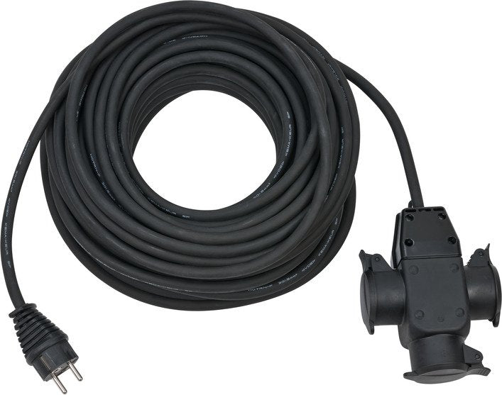 Brennenstuhl 1167820301 Alargo 25M 3 Salidas AC Outdoor Black