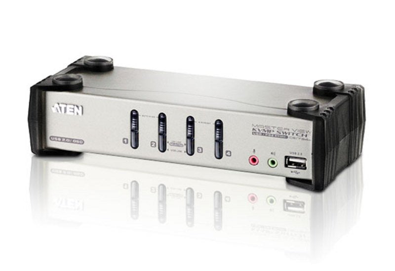 Aten Switch Kvm, 4 Canales, CS1734B, Usb, Ps/2, Audio, Osd