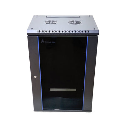 Extralink Cabinet Wall 19, 18U 600MM, Glass Black — image 1