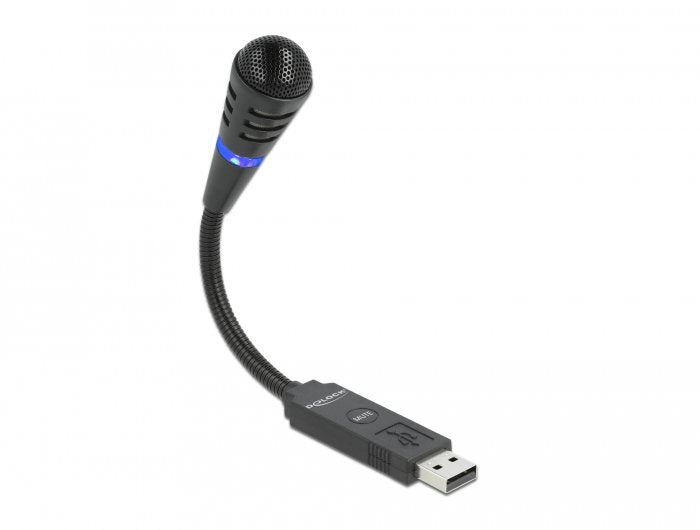 Delock Microphone USB Cuello Cisne Black 66499