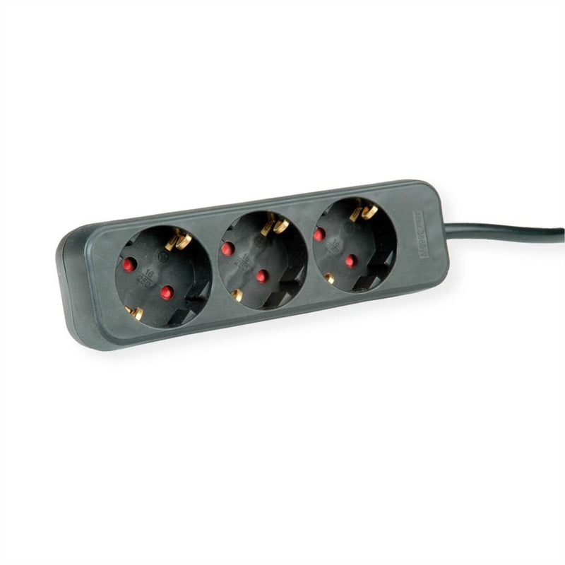 Roline Power Strip Plugs 3 Hojas Without Switch Black 3M