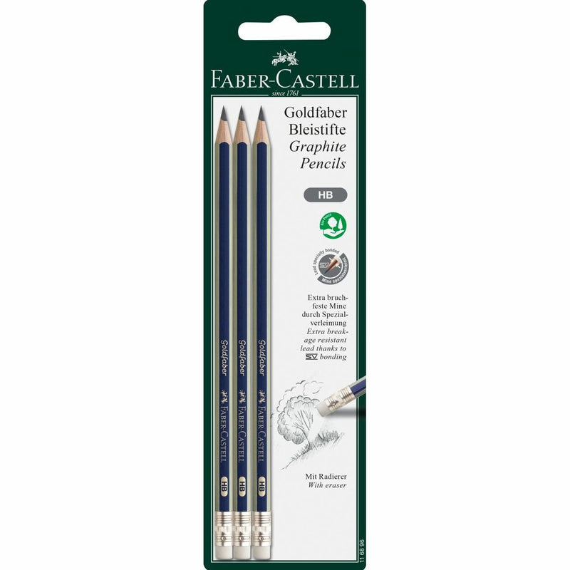 Faber-castell Pencil Goldfaber G-tip Hb 3X Bk