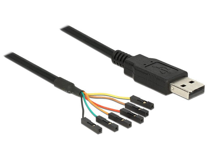 Delock 83786 Convertidor USB 2.0A Serie Ttl With Connector Female 6 Pines Separado 1,8M (5V)
