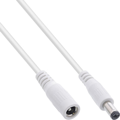 Inline Cable Extensión Cc , Plug Cc Male/Female 5,5X2,1MM, White 2M — image 1