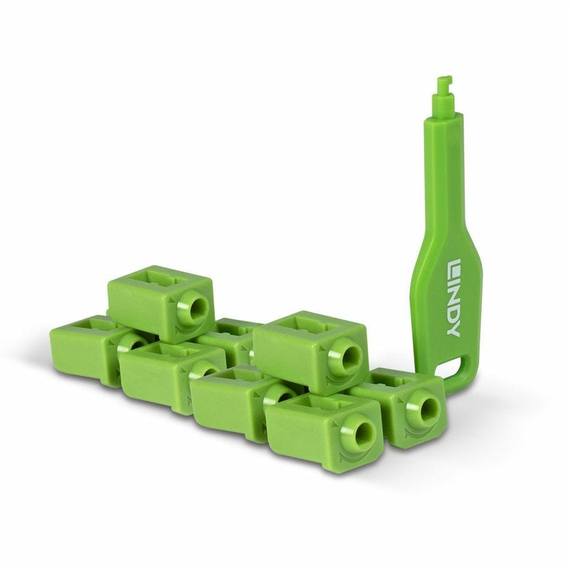 Lindy 47912 Bloqueador Port Bloqueador Port + Clave Sfp Green Acrilonitrilo Butadieno Estireno (abs) 10 Pieces