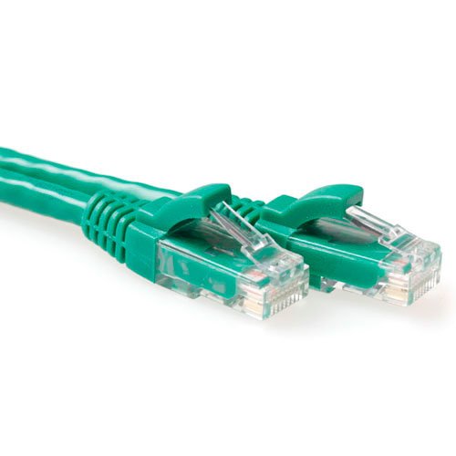 Green 15 Meter U UTP CAT.6 Patch Cable Snagless With RJ45 Connectors