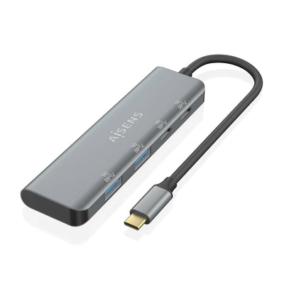 Aisens Hub USB 3.2 GEN1 5G USB-C - USB-C/M-2x USB-C/H-2x USB-A/H - 15CM - Colour Grey — image 1