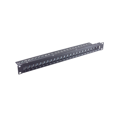 S-impuls 19-KEYSTONE-PANEL 1HE, 24-PORT, STP, Sl, Black — image 1