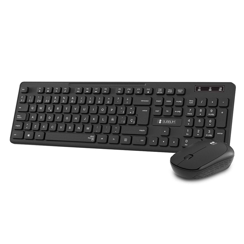 Subblim Keyboard And Wireless Mouse Combo Business Slim CSSW10 Black