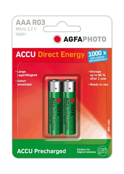Agfaphoto Battery Nimh Micro Aaa 950MAH Direct Energy