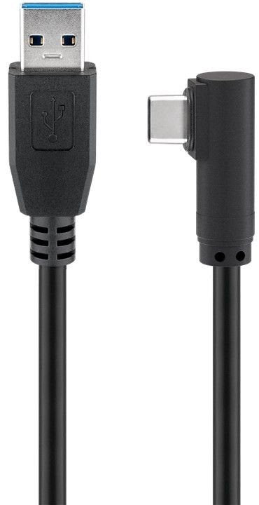 Goobay Cable USB 3.2 Gen 1, USB-A Male USB-C Male 90° Black 1 Tape Measure Ángulo Derecho/Izquierdo) — image 1