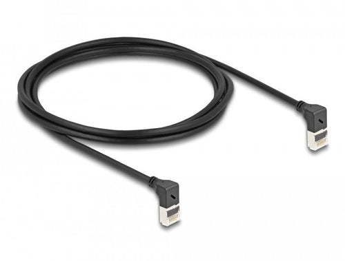 Delock Network Cable RJ45 CAT.6A S/FTP Slim 90° Oben / Oben Angular 2M — image 1