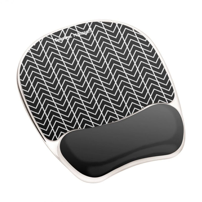Fellowes Mouse Pad With Wrist Rest Photo Gel - Alivia Puntos Presion - Base Non-slip - Colour Black