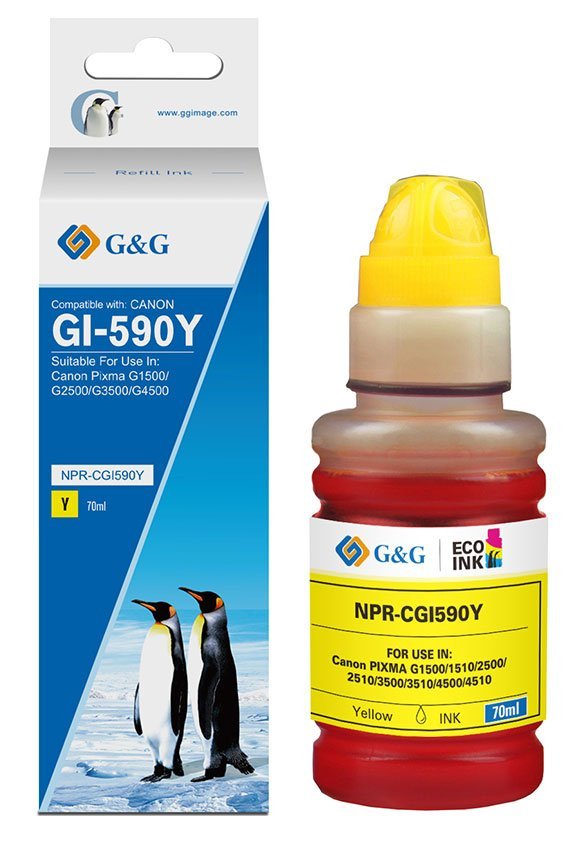 G&g Ink Recharge Komp. M. Canon GI-590Y/1606C001 And (70ML)