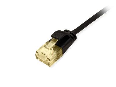 Equip Network Cable CAT.6A Slim U UTP 2x RJ45 0.25M Black Lszh — image 1