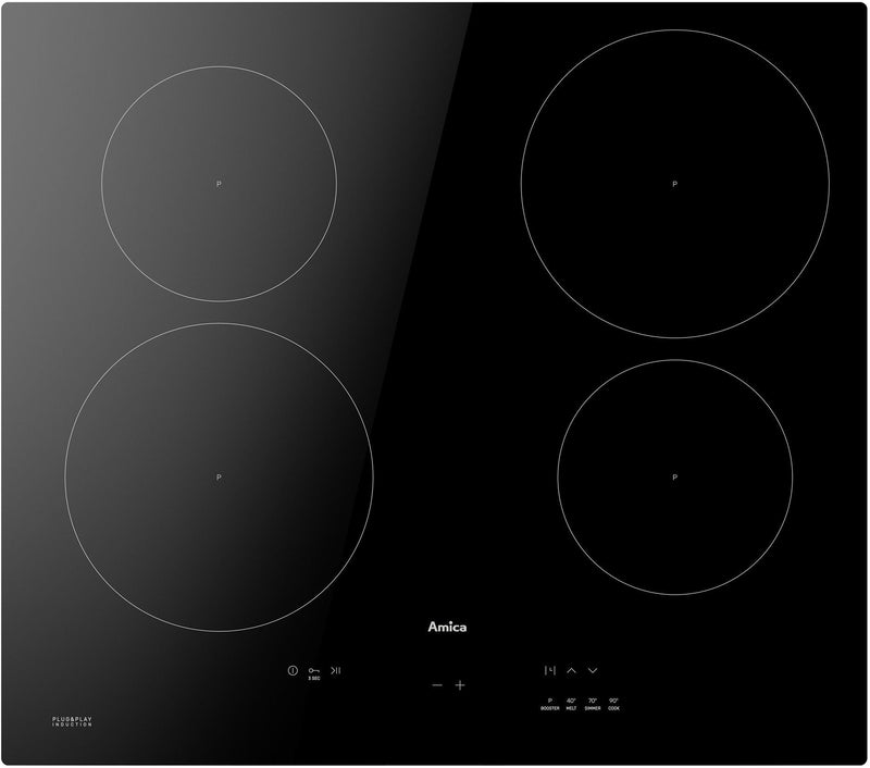 Amica Di 6410 Ppb Hobs Black Integrado 59.2CM With Board Inducción 4 Zona(s)