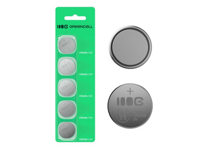 Greencell CR2025 - Batteries Button Litio 3V 160MAH, 5 Units Power Supply Fiable And Duradera Relojes, Calcu — image 1