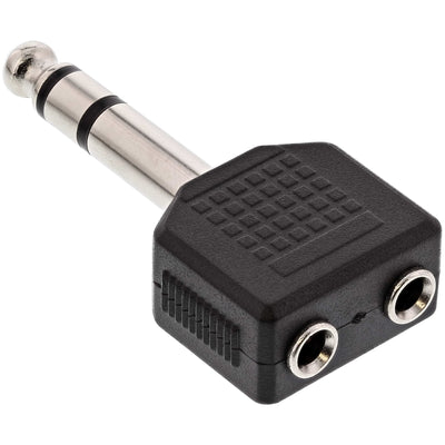 Inline Adapter Audio Connector Audio Stereo 6,3MM Male a 2X Female Stereo 3,5MM — image 1