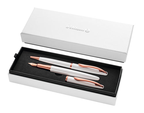 Pelikan Pluma And Pen Jazz Noble Elegance Perlmutt W — image 1