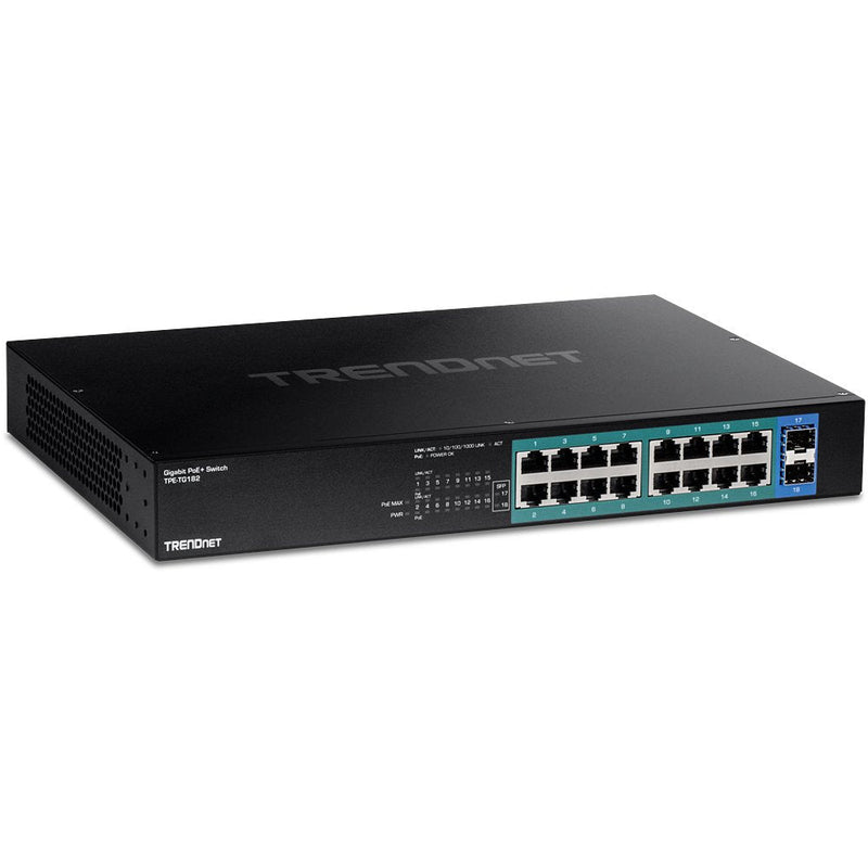 Trendnet Switch TPE-TG182 18 Ports RJ-45 Gigabit 10 100 1000 PoE Sfp