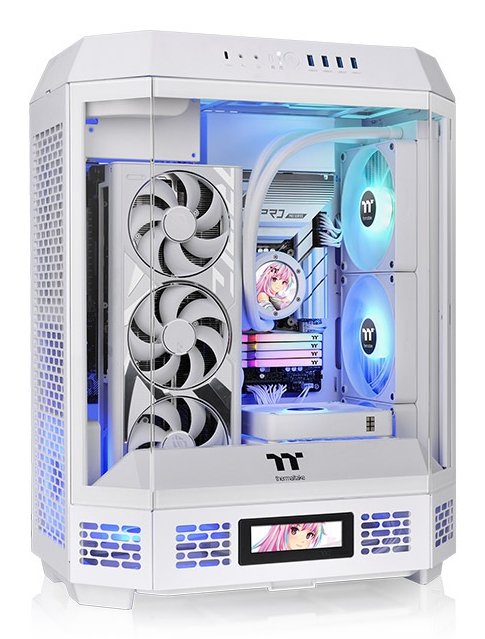Thermaltake PC Case The Tower 600 White Glass Tempered X 3 CA-1Z1-00M6WN-00